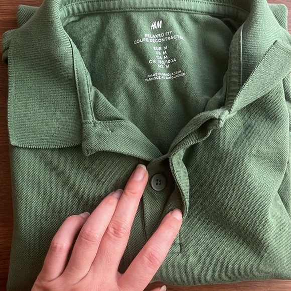 🔥4/$20 H&M Relaxed Fit Polo Collar Shirt - Picture 9 of 10